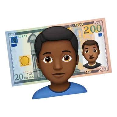 create me a 20 euro bill with a black person on it sticker