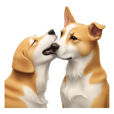 dog kiss sticker