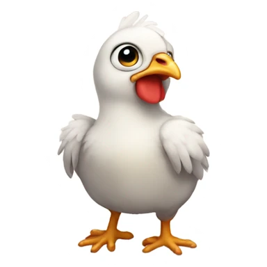 Sad baby chicken sticker