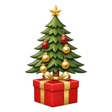 Weihnachtsgeschenk unter Weihnachtsbaum  sticker