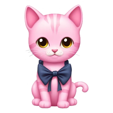 pink cats boy lovers with bow cute  sticker