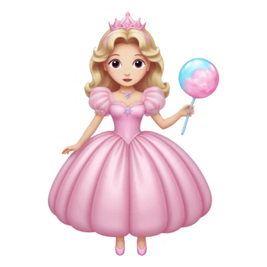 The bubble dress is typically a voluminous ball gown, designed to make Glinda look like she’s literally floating in a bubble. It features:  Pale pink or shimmering white-blue hues (in Ariana Grande’s movie version, it’s a soft, cotton-candy pink). sticker