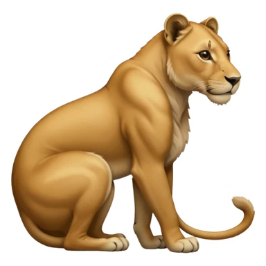 a lioness's silhouette sticker