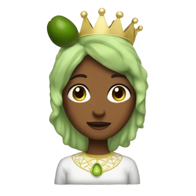 A Queen whit 1 avocado plush sticker
