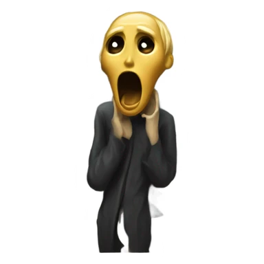 The scream painting sticker