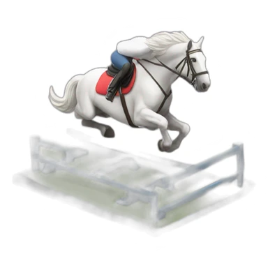 Cheval sauté un obstacle sticker