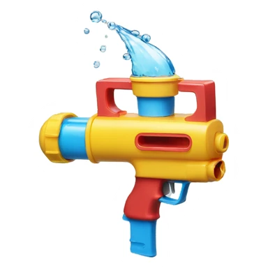 water gun on head sticker