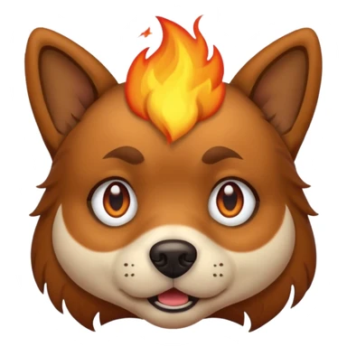 A Dog with fire in his eyes sticker