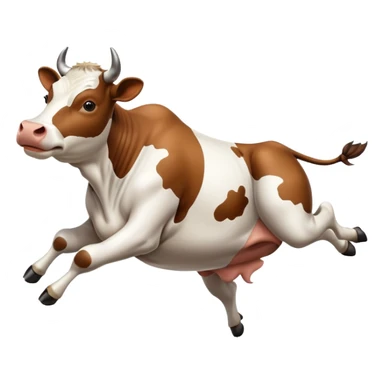 Cow doing a backflip  sticker