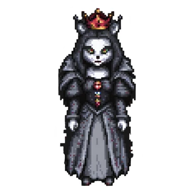 evil fur queen sticker