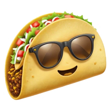 Taco with sunglasses  sticker