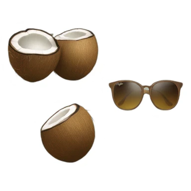 Coconut wearing rayban glasses sticker
