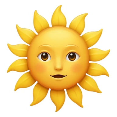 an expressionless sun emoji sticker