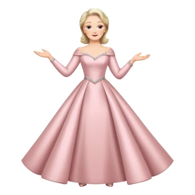 Meryl Streep in a shiny pale pink evening dress sticker