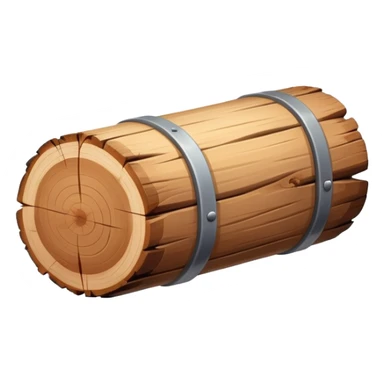 light brown log of wood, simple, clear sticker