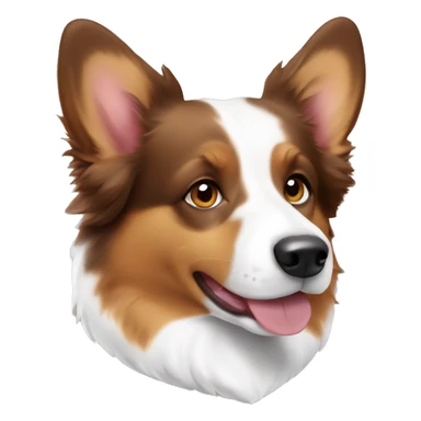 Corgi Australian shepherd brown and white sticker