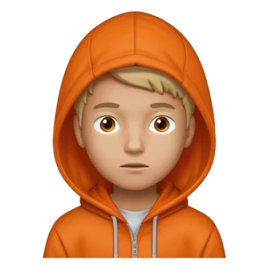 Boy in Orange hoodie mind blown sticker