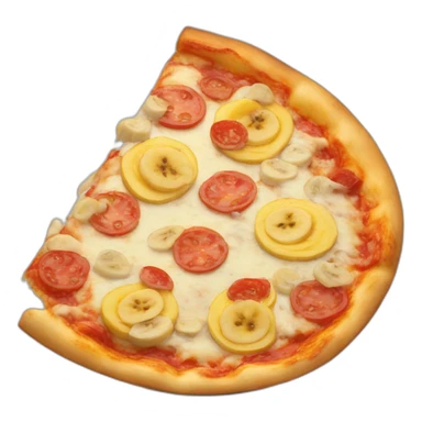 slice of pizza with bananas instead of pepperoni  sticker