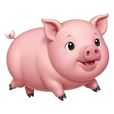 Pig flying sticker