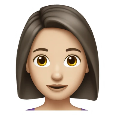 brunette hair white skin sticker