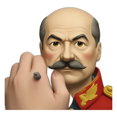 stalin kiss Lenin's bald head sticker