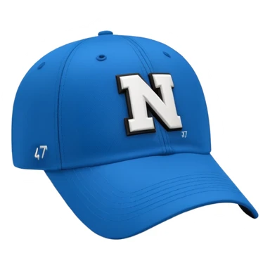3d rendering isolated, black blue NCAA '47 Clean Up Adjustable Hat, One Size Fits All sticker