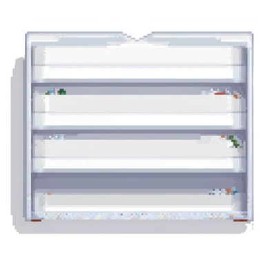 empty shelves in storage sticker