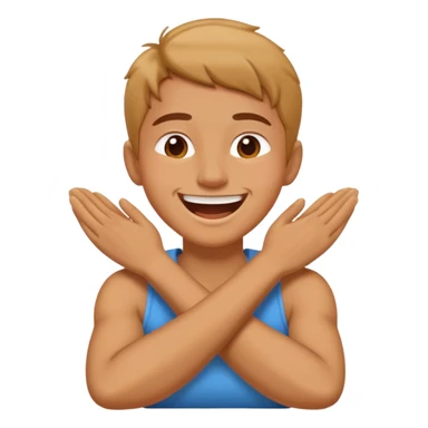 arms crossed holding neck laughing person sticker