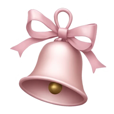 pale pink christmas bell sticker