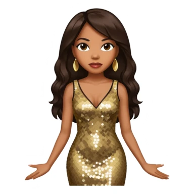 Tenitra Michelle Williams, R&B Singer from Destiny's Child with long dark brown hair, medium dark skin sticker