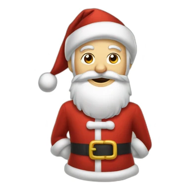 Chat déguiser en père Noël sticker