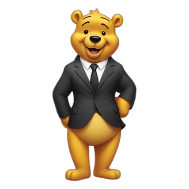 Winnie the pooh with a suit sticker