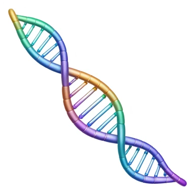 DNA strand above a paper sheet sticker