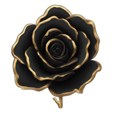 Vantablack Rose with gold trim sticker