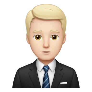 a white man, works in an office sticker