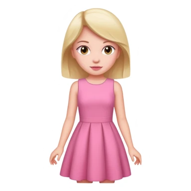 pink dress girl sticker