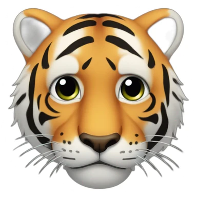 A tiger with tears sticker