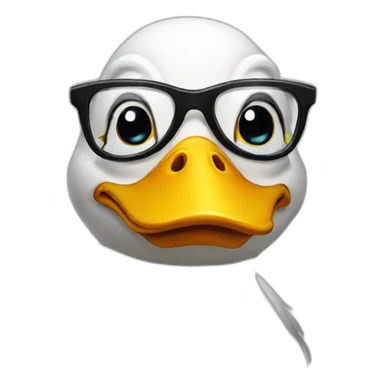 Duck with glasses sticker