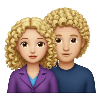 Fille cheveux boucler homme blond cuny sticker