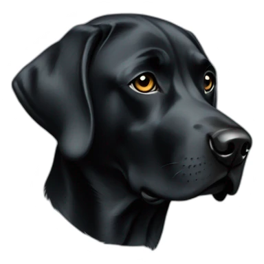 Labrador noir sticker