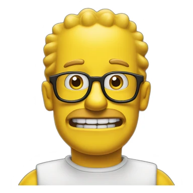 simpsons comic nerd guy sticker