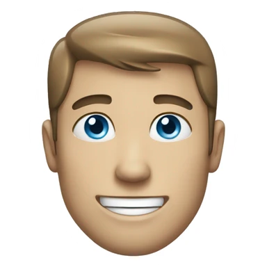 Smiling blue-eyed man sticker