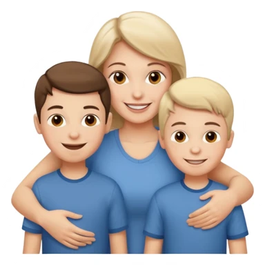 Mom and boys brothers sticker