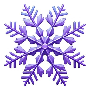 Pastel violet gradients snowflake  sticker