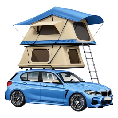 BMW M140i with roof tent  sticker