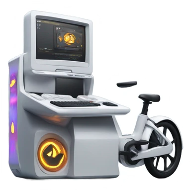 Peddle powered gaming computer  sticker