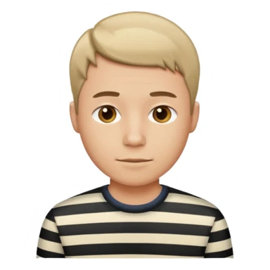 male in stripped shirt sticker