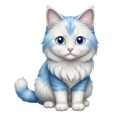Full body Blue white ragdoll cat  sticker