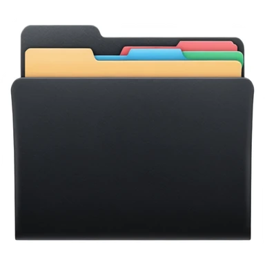 a single closed black top tab file folder sticker