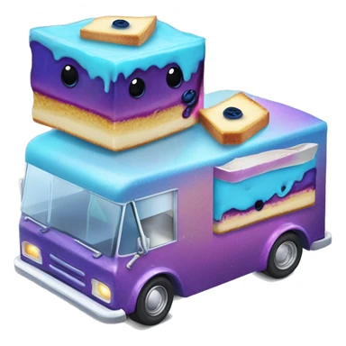Blueberry Cheesecake holographic hot wheel food truck sticker